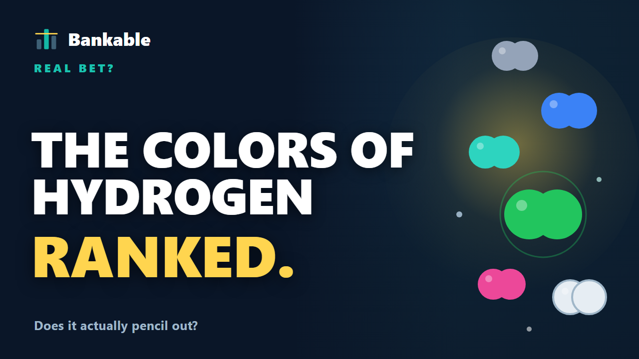 The Colors of Hydrogen, Ranked — Bankable